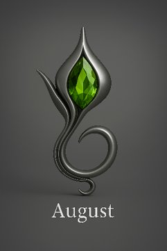 August Peridot — .935 Argentium Silver