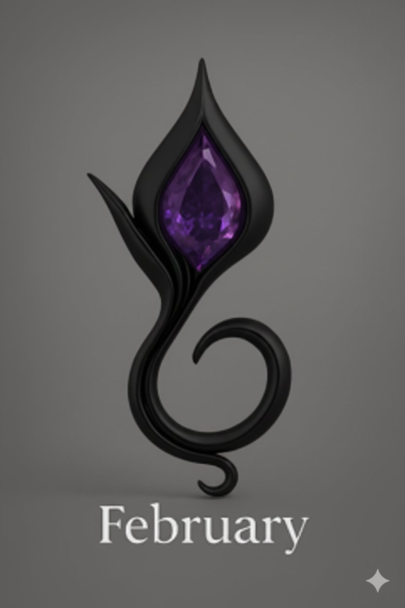 February Amethyst — Black Rhodium