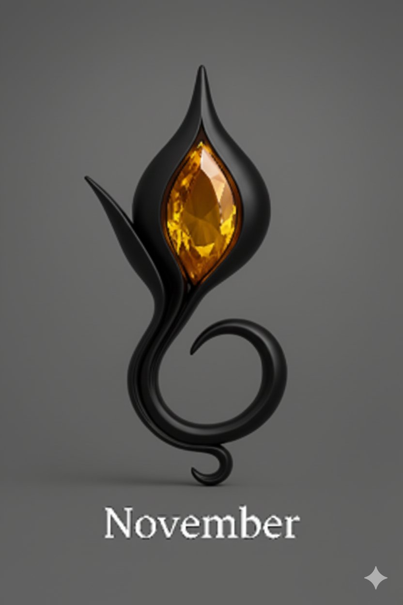 November Citrine — Black Rhodium