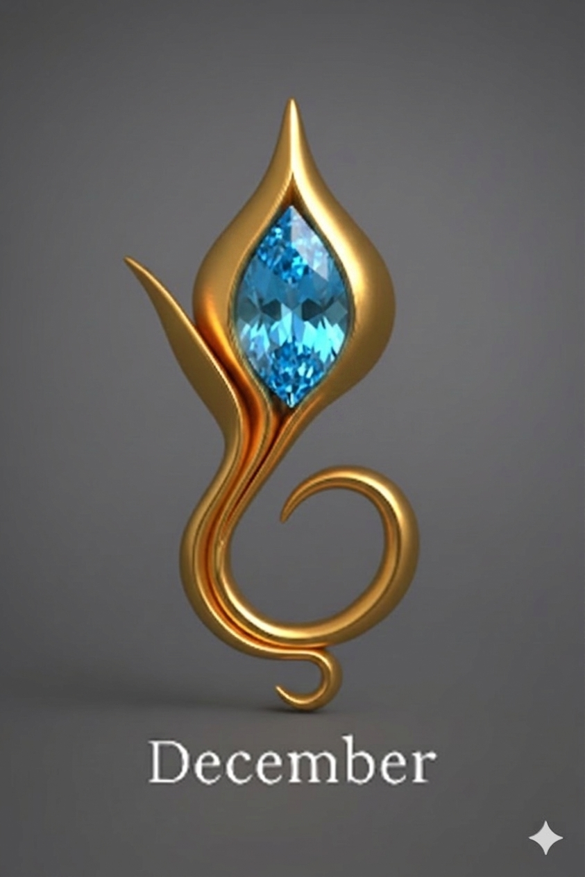 December Blue Topaz — 14k Gold Vermeil