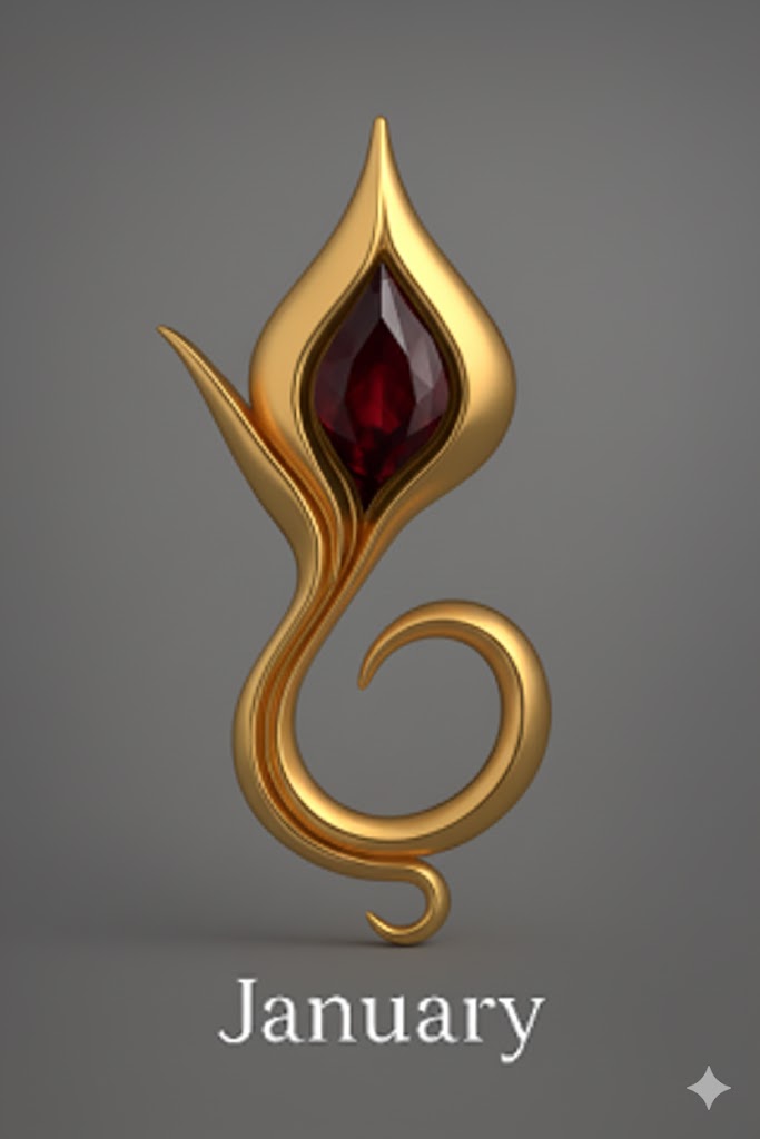 January Garnet — 14k Gold Vermeil