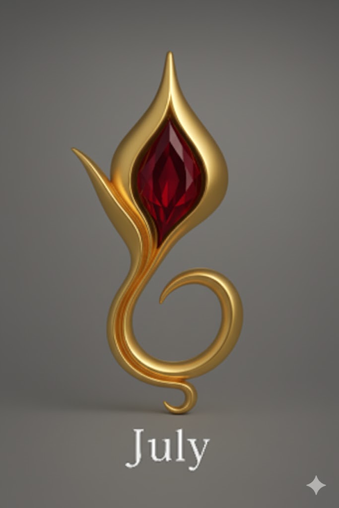 July Ruby — 14k Gold Vermeil