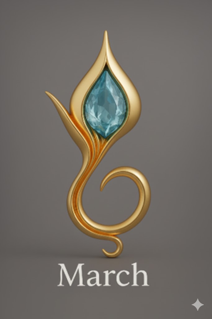 March Aquamarine — 14k Gold Vermeil