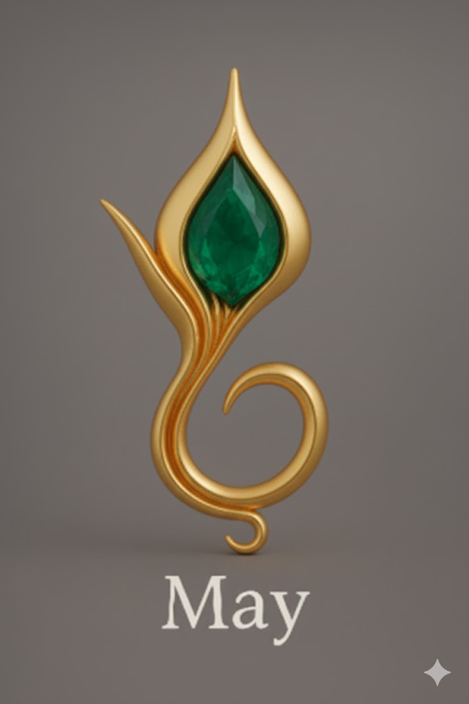 May Emerald — 14k Gold Vermeil
