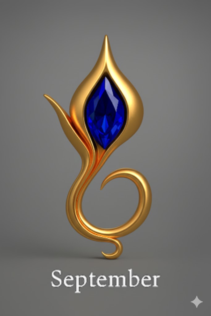 September Sapphire — 14k Gold Vermeil