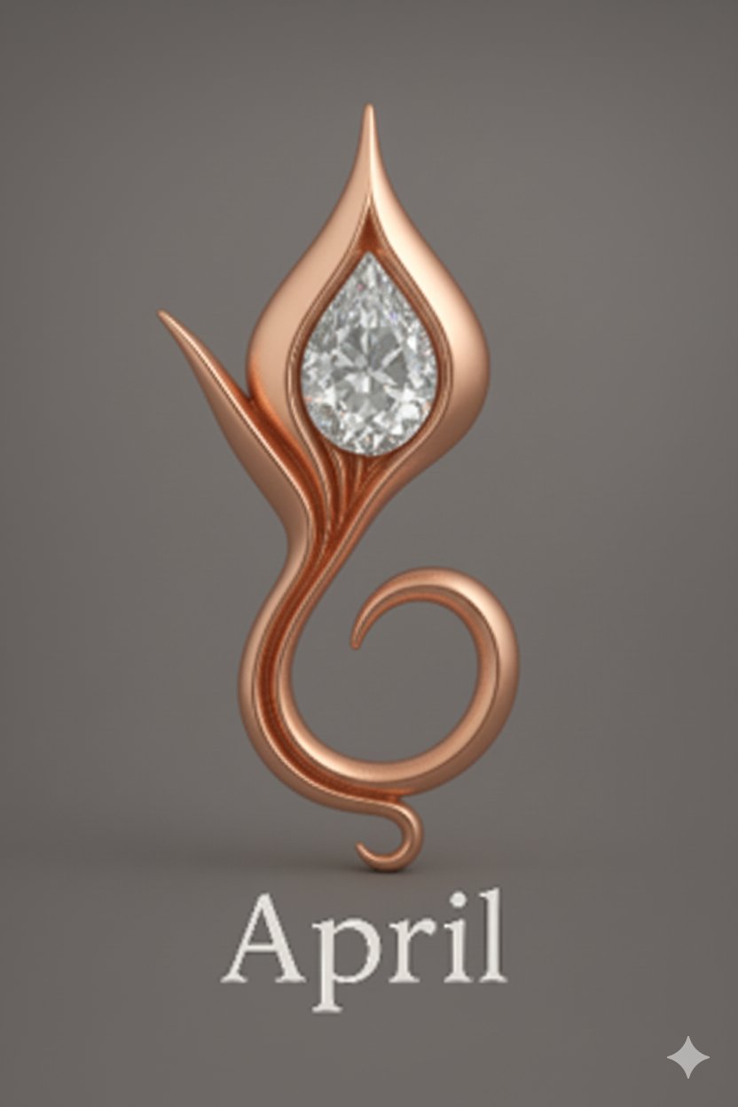 April Diamond — 14k Rose Gold Vermeil