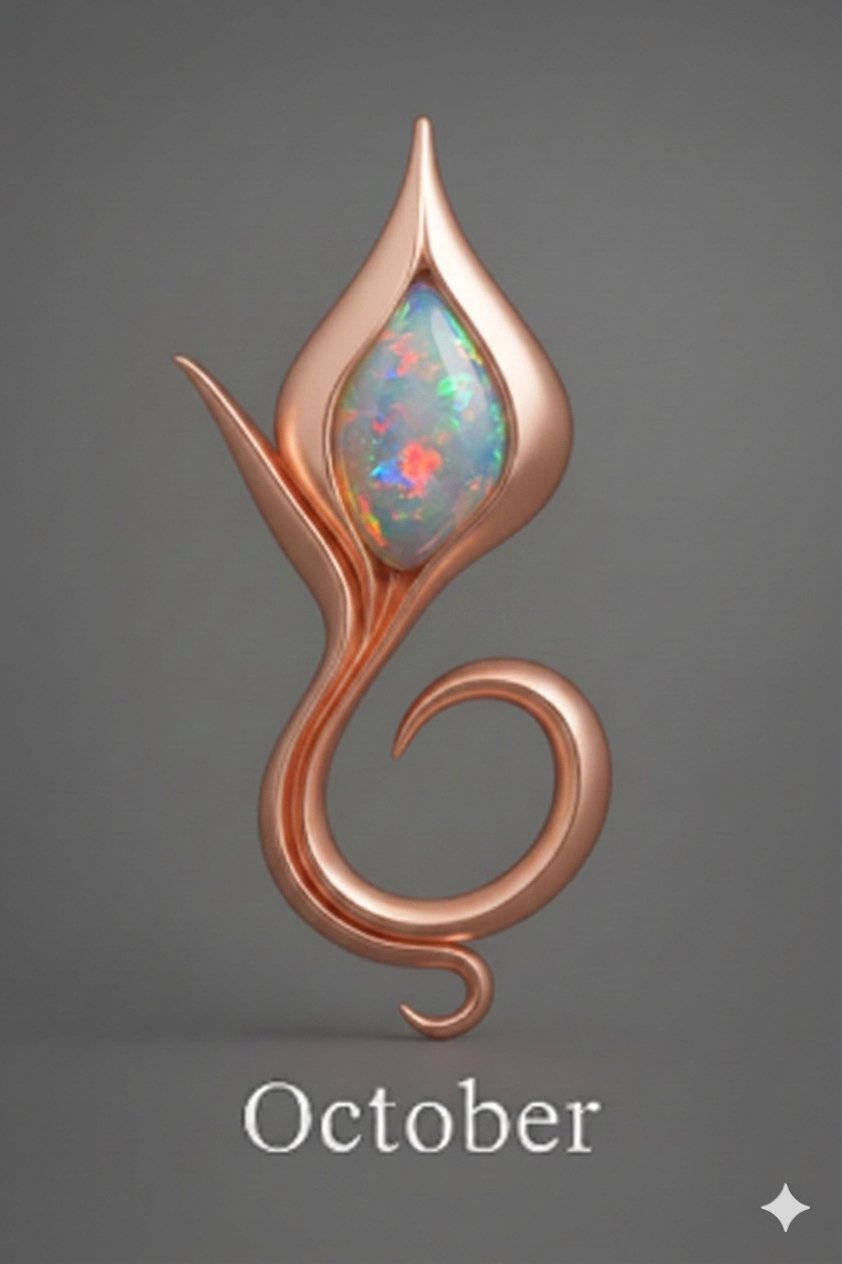 October Opal — 14k Rose Gold Vermeil