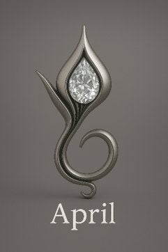 April Diamond — .935 Argentium Silver