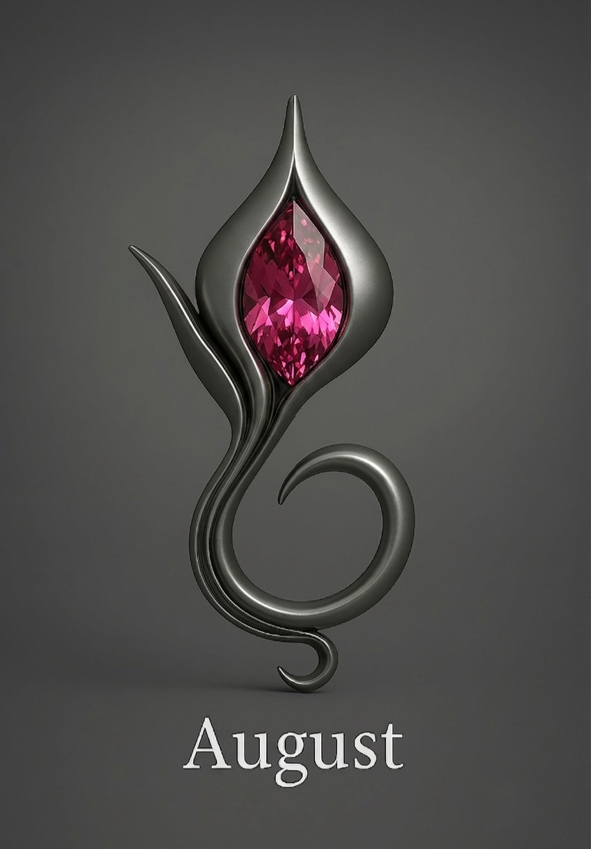 August Spinel — .935 Argentium Silver