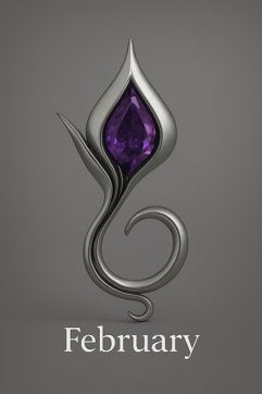 February Amethyst — .935 Argentium Silver