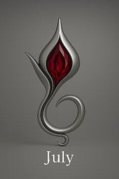 July Ruby — .935 Argentium Silver