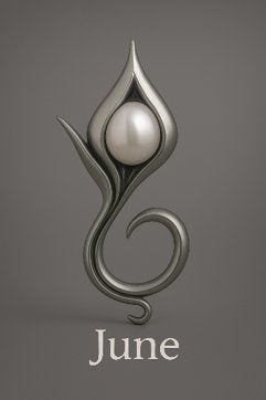 June Cultured Pearl — .935 Argentium Silver