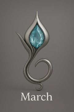 March Aquamarine — .935 Argentium Silver