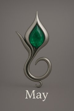 May Emerald — .935 Argentium Silver