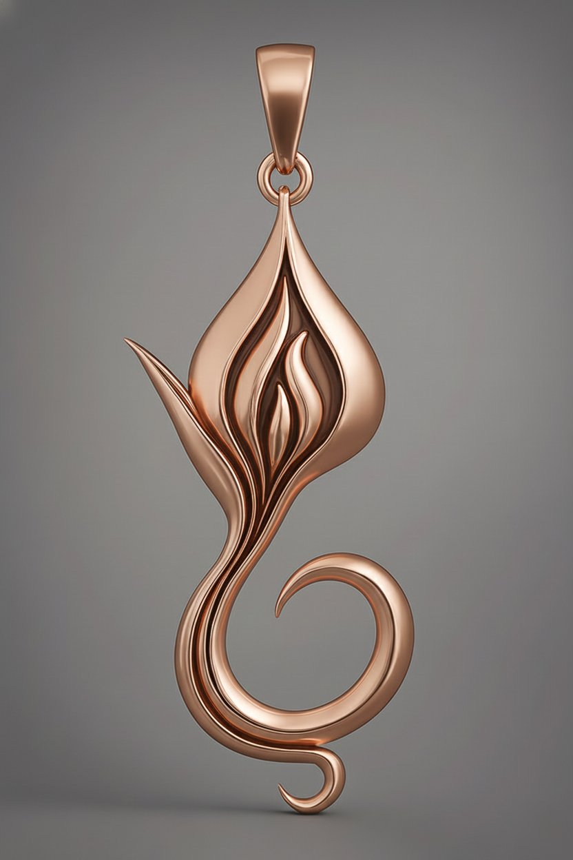 14k Rose Gold Vermeil Pendant